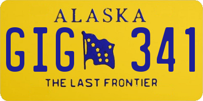 AK license plate GIG341