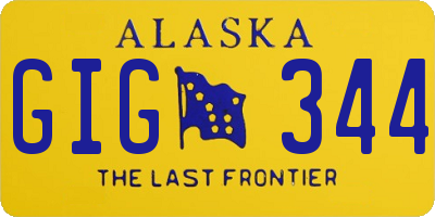 AK license plate GIG344