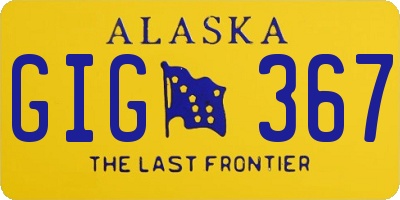 AK license plate GIG367