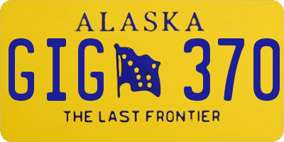 AK license plate GIG370