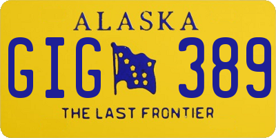 AK license plate GIG389