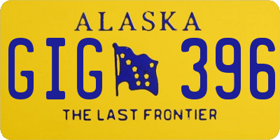 AK license plate GIG396
