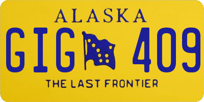 AK license plate GIG409