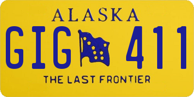 AK license plate GIG411