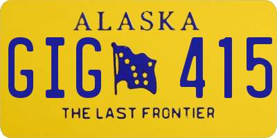 AK license plate GIG415