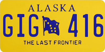 AK license plate GIG416