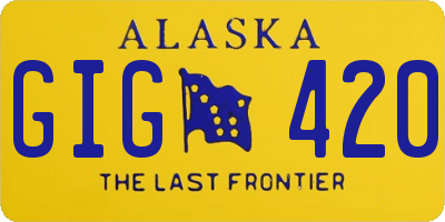 AK license plate GIG420