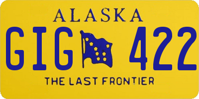 AK license plate GIG422