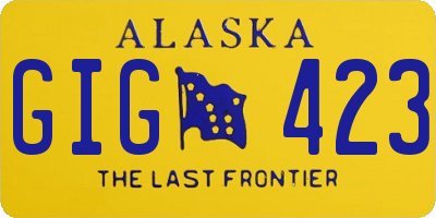 AK license plate GIG423