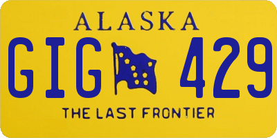AK license plate GIG429