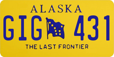 AK license plate GIG431