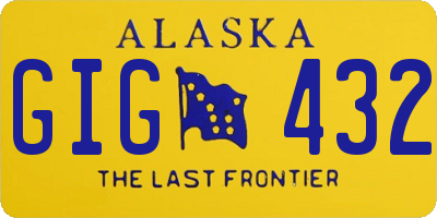 AK license plate GIG432