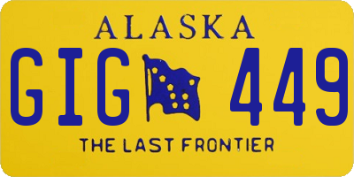 AK license plate GIG449
