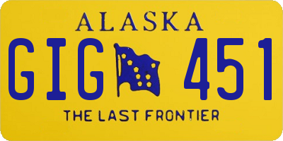 AK license plate GIG451