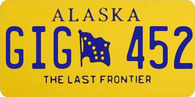 AK license plate GIG452