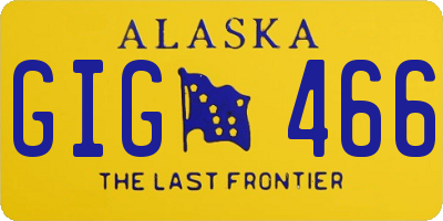 AK license plate GIG466