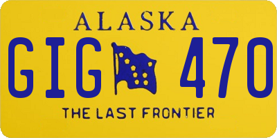 AK license plate GIG470