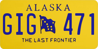 AK license plate GIG471