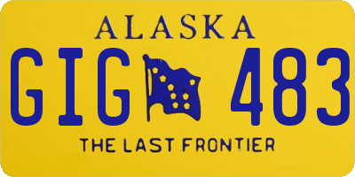 AK license plate GIG483