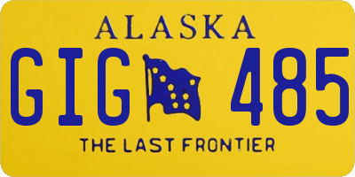 AK license plate GIG485