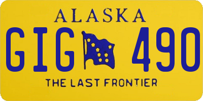 AK license plate GIG490