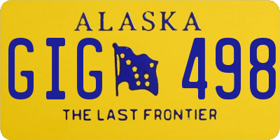 AK license plate GIG498