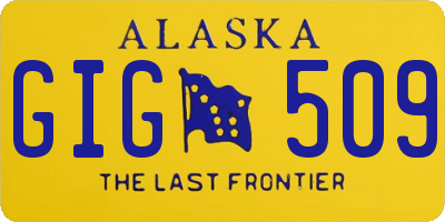 AK license plate GIG509