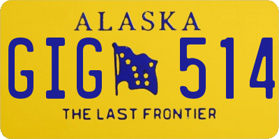 AK license plate GIG514