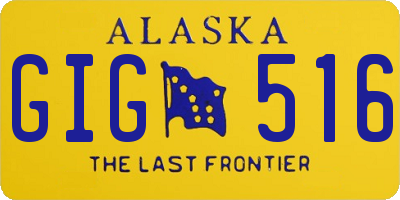 AK license plate GIG516