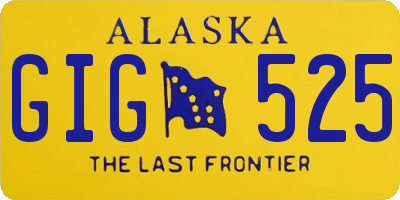AK license plate GIG525