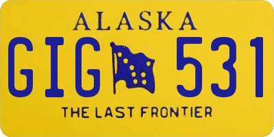 AK license plate GIG531