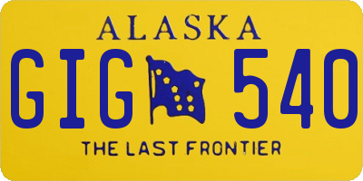 AK license plate GIG540