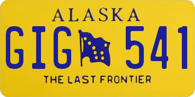 AK license plate GIG541