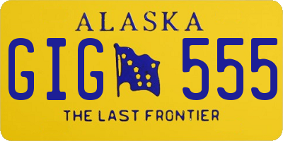 AK license plate GIG555
