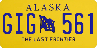 AK license plate GIG561