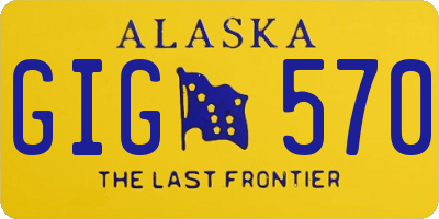 AK license plate GIG570