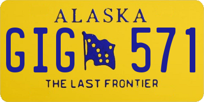 AK license plate GIG571
