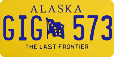 AK license plate GIG573