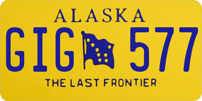 AK license plate GIG577
