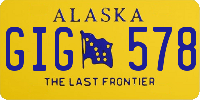 AK license plate GIG578