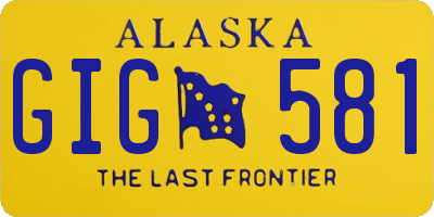 AK license plate GIG581