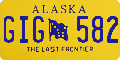AK license plate GIG582