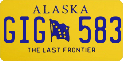 AK license plate GIG583