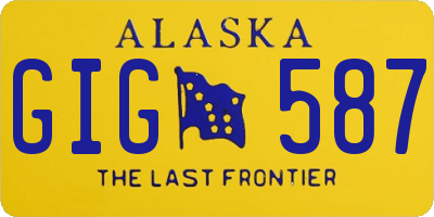 AK license plate GIG587