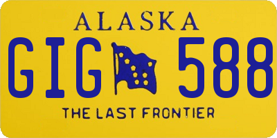 AK license plate GIG588