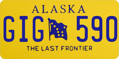 AK license plate GIG590