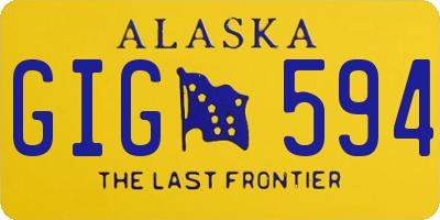 AK license plate GIG594