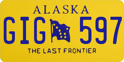 AK license plate GIG597