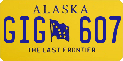 AK license plate GIG607