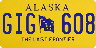 AK license plate GIG608